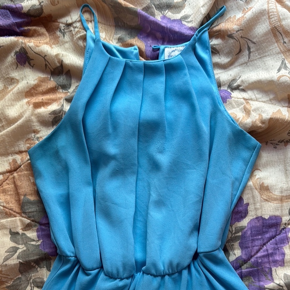 Blue Rain High Low Blue Dress - Picture 6 of 7